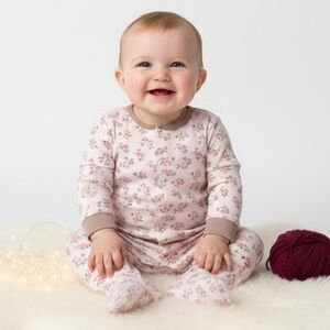 Pink Floor Print Onesies